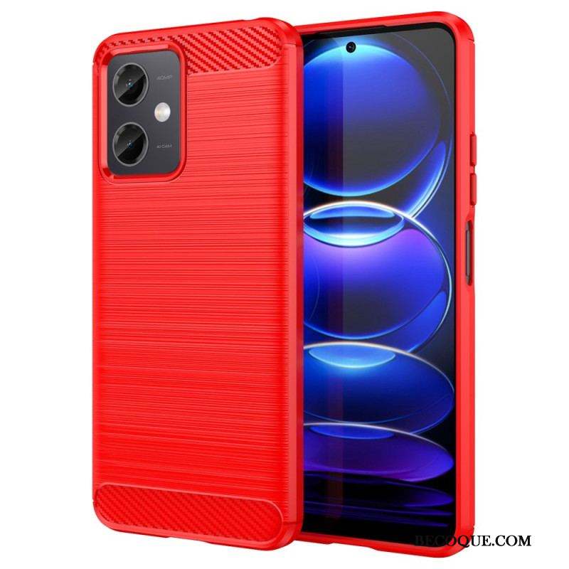 Coque Xiaomi Redmi Note 12/Poco X5 5G Fibre Carbone Brossée