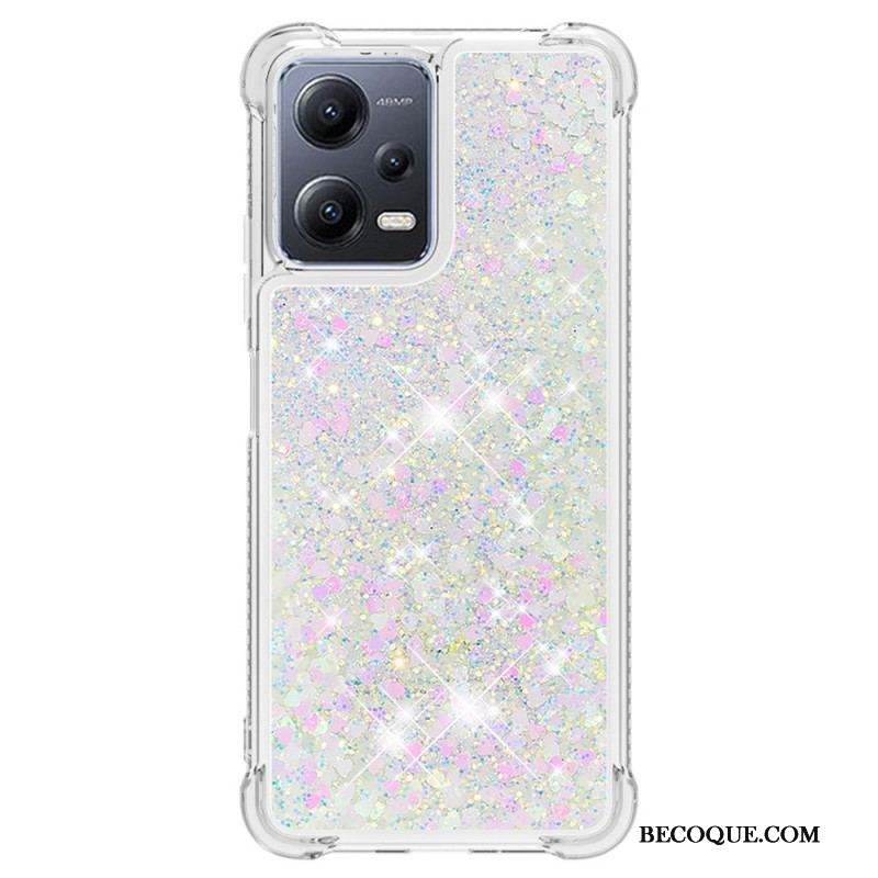 Coque Xiaomi Redmi Note 12/Poco X5 5G Paillettes Colorées