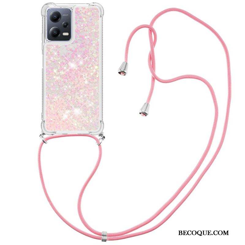 Coque Xiaomi Redmi Note 12/Poco X5 5G  à Cordon Paillettes