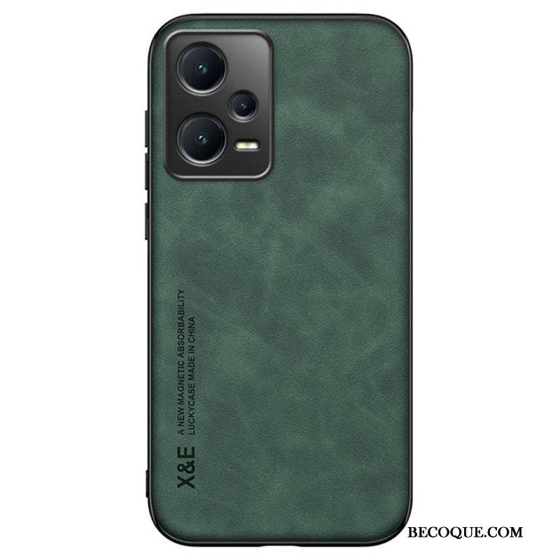 Coque Xiaomi Redmi Note 12 Pro/Poco X5 Pro 5G Cuir Effet Cuir X&E