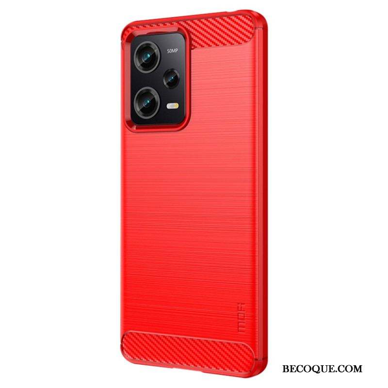 Coque Xiaomi Redmi Note 12 Pro/Poco X5 Pro 5G Fibre Carbone Brossée MOFI