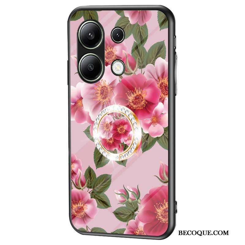 Coque Xiaomi Redmi Note 13 4G Anneau-Support Florale