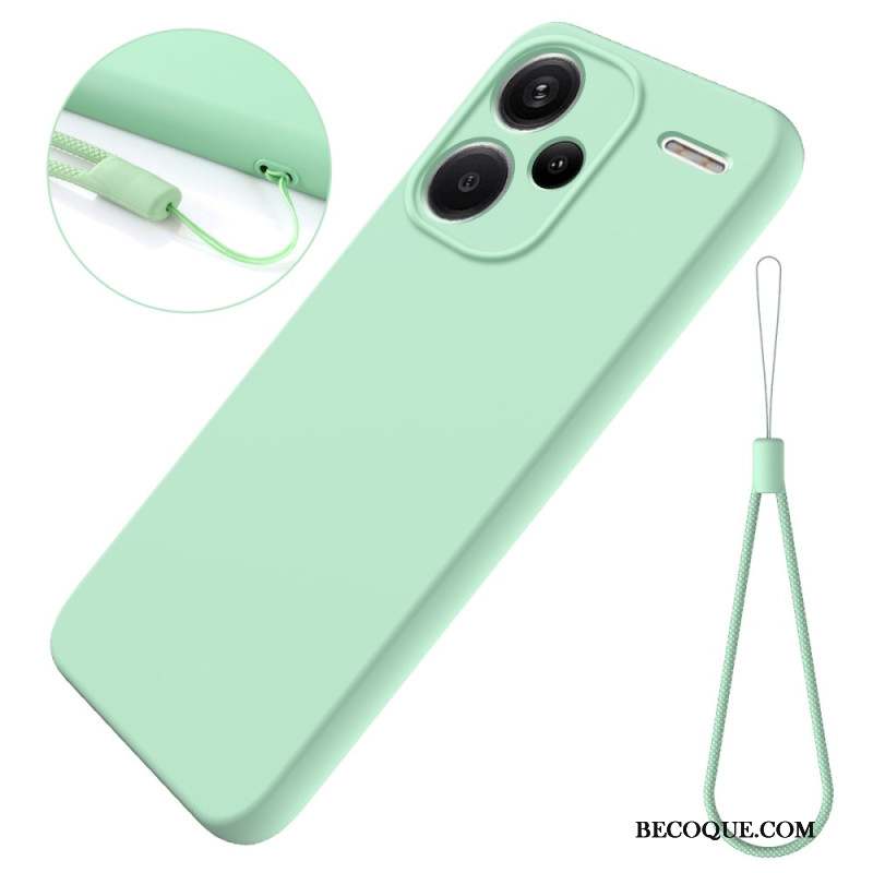 Coque Xiaomi Redmi Note 13 Pro Plus 5G Silicone Liquide à Lanière