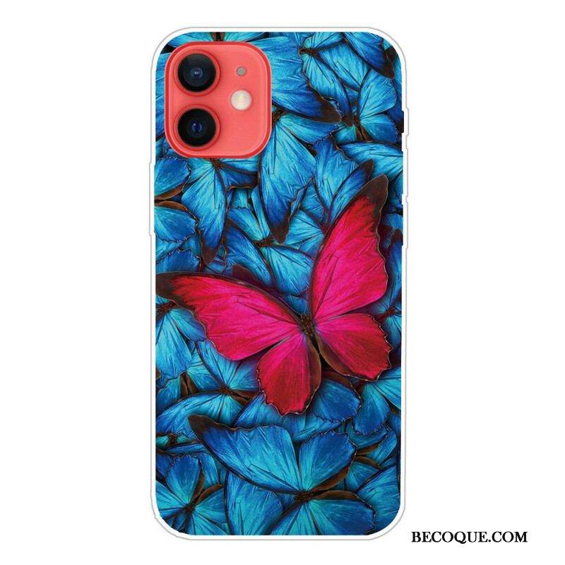 Coque iPhone 13 Mini Flexible Papillons