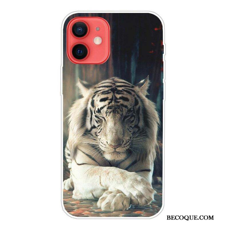 Coque iPhone 13 Mini Flexible Tigre