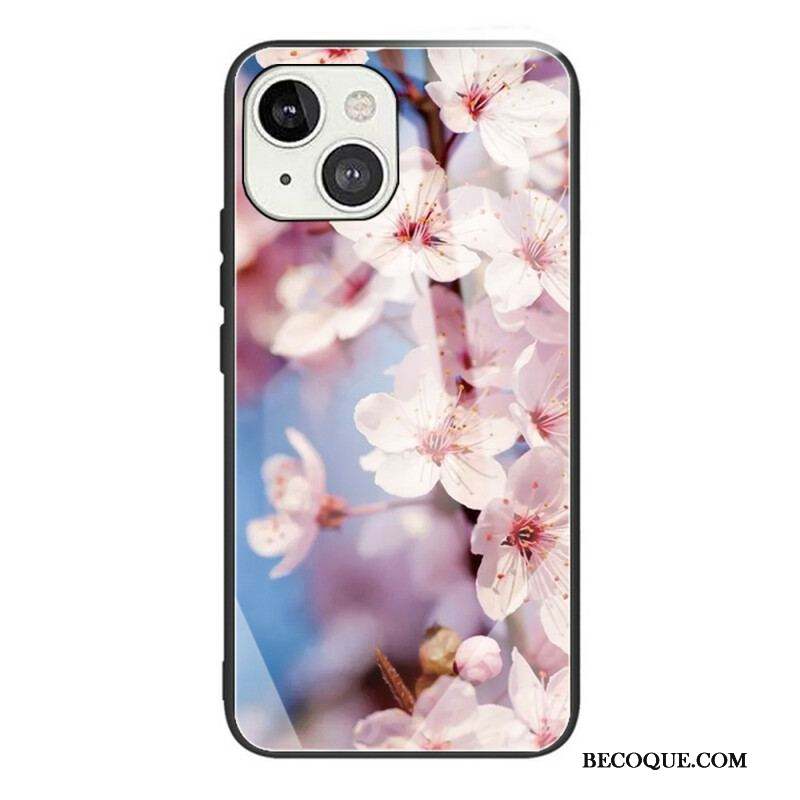 Coque iPhone 13 Mini Verre Trempé Fleurs Réalistes