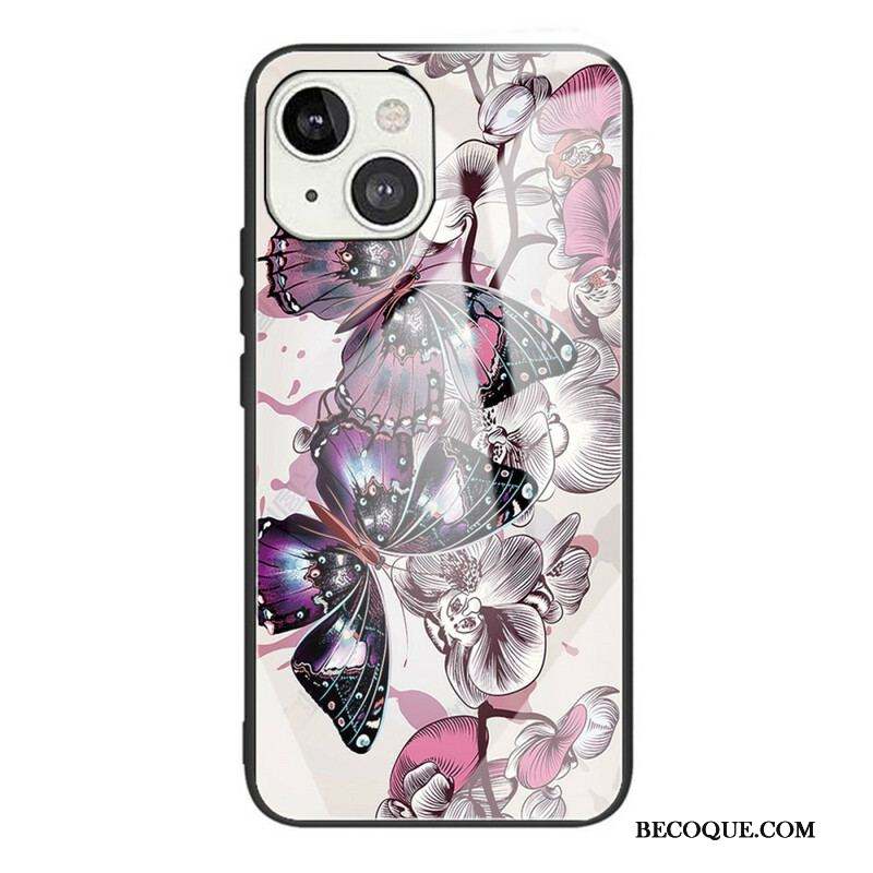 Coque iPhone 13 Mini Verre Trempé Variation Papillons