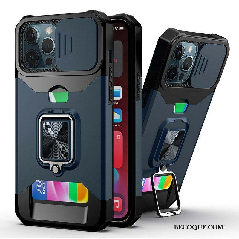 Coque iPhone 13 Pro Max Multi-Fonctionnelle Protège-Lentilles