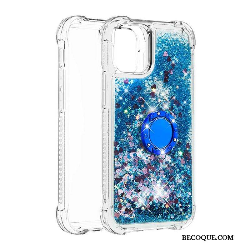 Coque iPhone 13 Pro Max Paillettes avec Anneau-Support