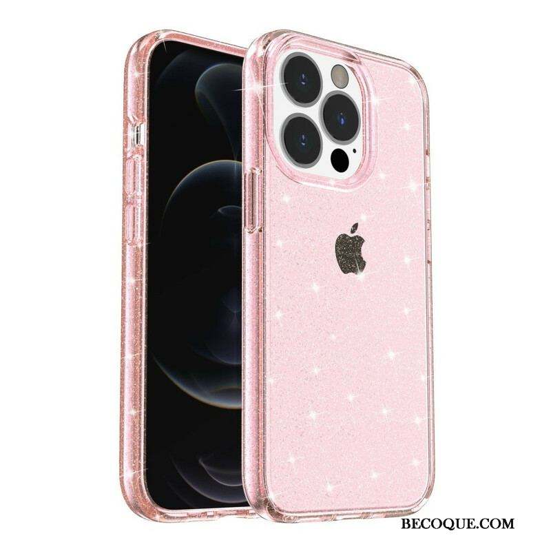 Coque iPhone 13 Pro Transparente Paillettes