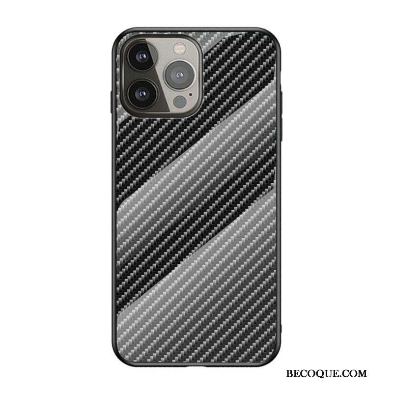 Coque iPhone 13 Pro Verre Trempé Fibre Carbone