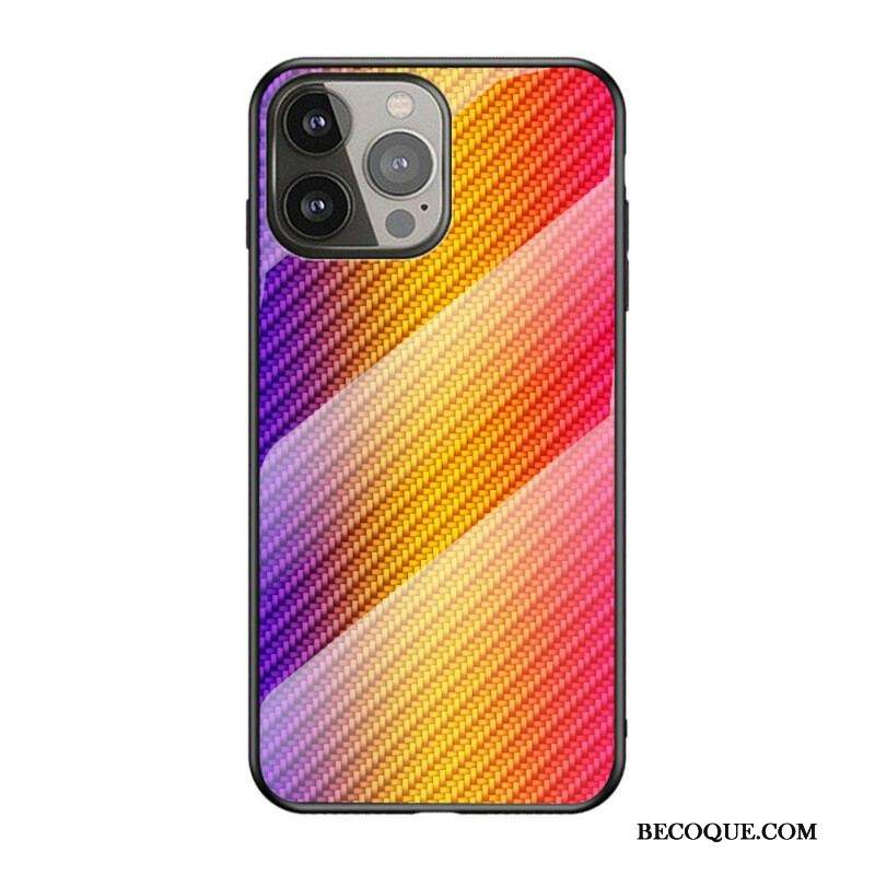 Coque iPhone 13 Pro Verre Trempé Fibre Carbone