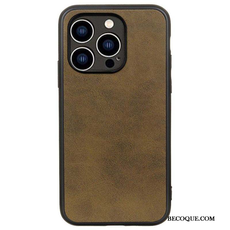 Coque iPhone 14 Effet Cuir Look Raffiné