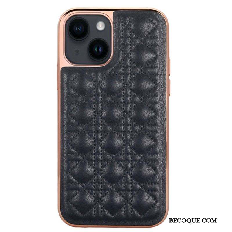 Coque iPhone 14 Plus Effet Cuir Couture VIETAO