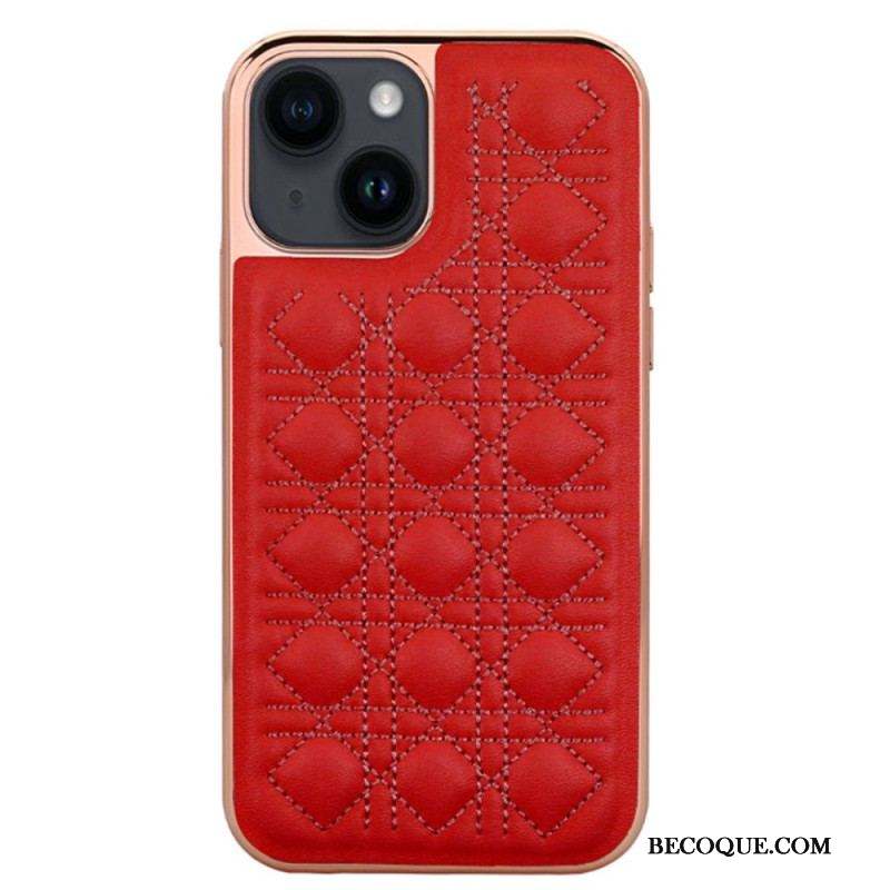 Coque iPhone 14 Plus Effet Cuir Couture VIETAO