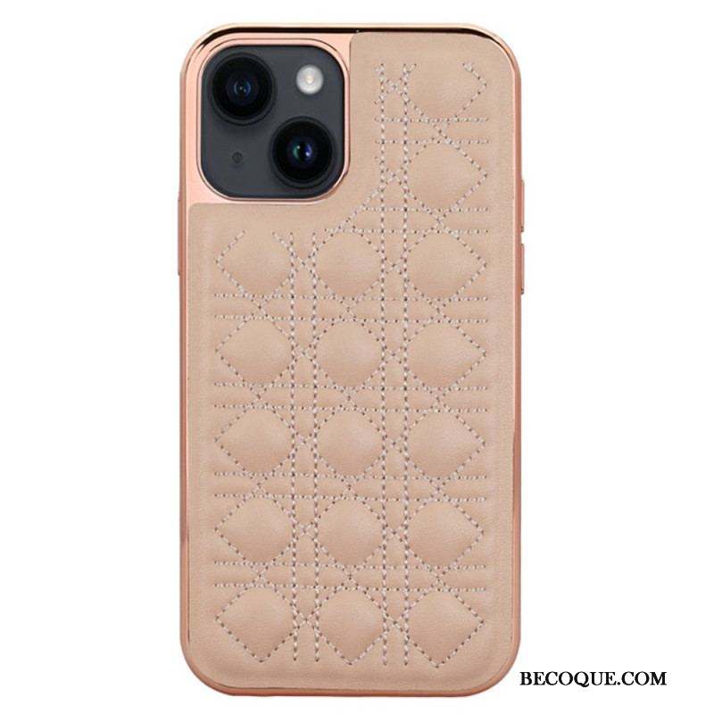 Coque iPhone 14 Plus Effet Cuir Couture VIETAO