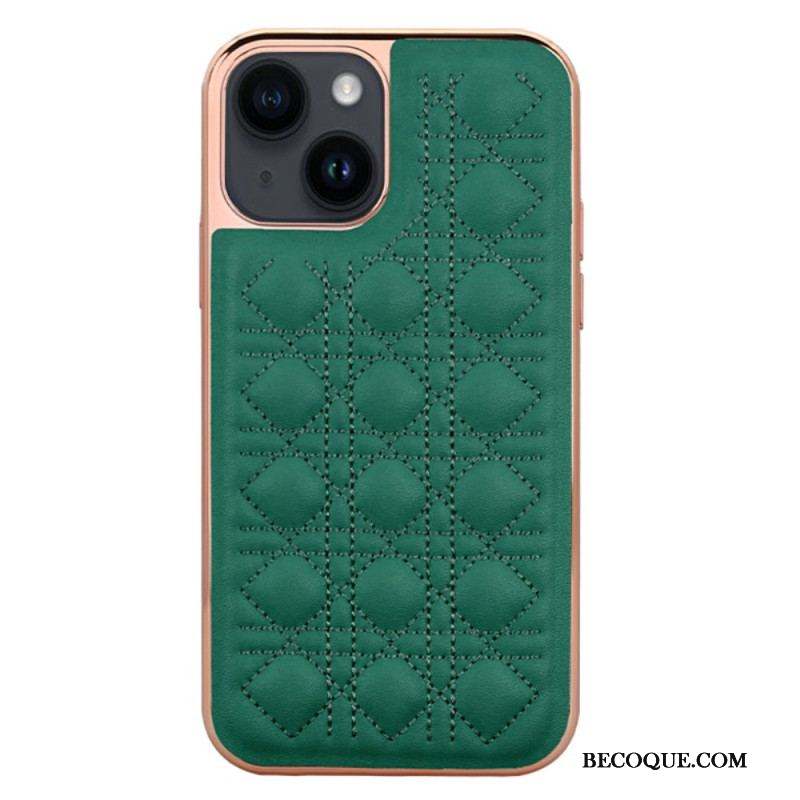 Coque iPhone 14 Plus Effet Cuir Couture VIETAO