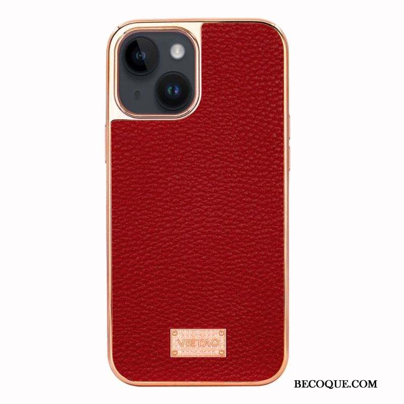 Coque iPhone 14 Plus Effet Cuir Litchi VIETAO