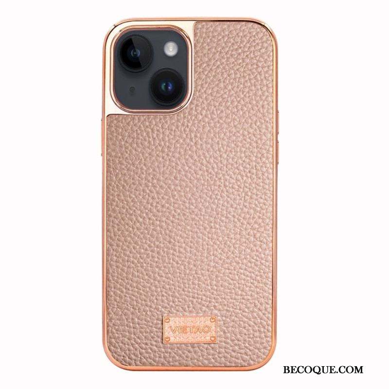 Coque iPhone 14 Plus Effet Cuir Litchi VIETAO