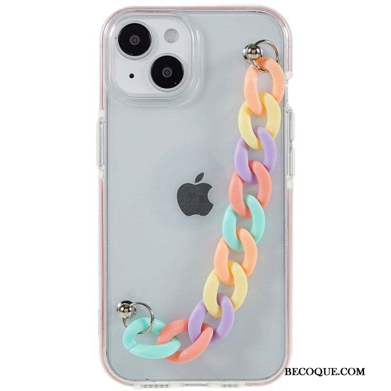 Coque iPhone 14 Plus Silicone Bracelet Perles