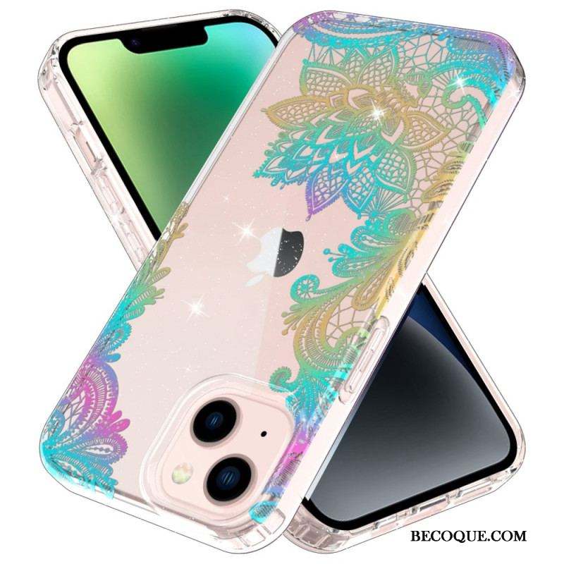 Coque iPhone 14 Plus Silicone Flexible Étoiles / Papillons