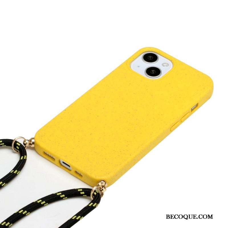 Coque iPhone 14 Plus Silicone avec Cordon Coloré