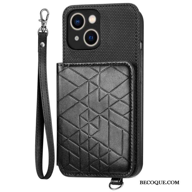 Coque iPhone 14 Plus Simili Cuir Pochette Porte-Cartes