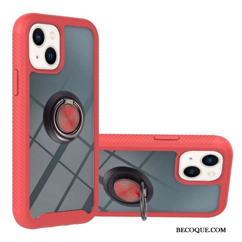 Coque iPhone 14 Plus Transparente avec Anneau-Support