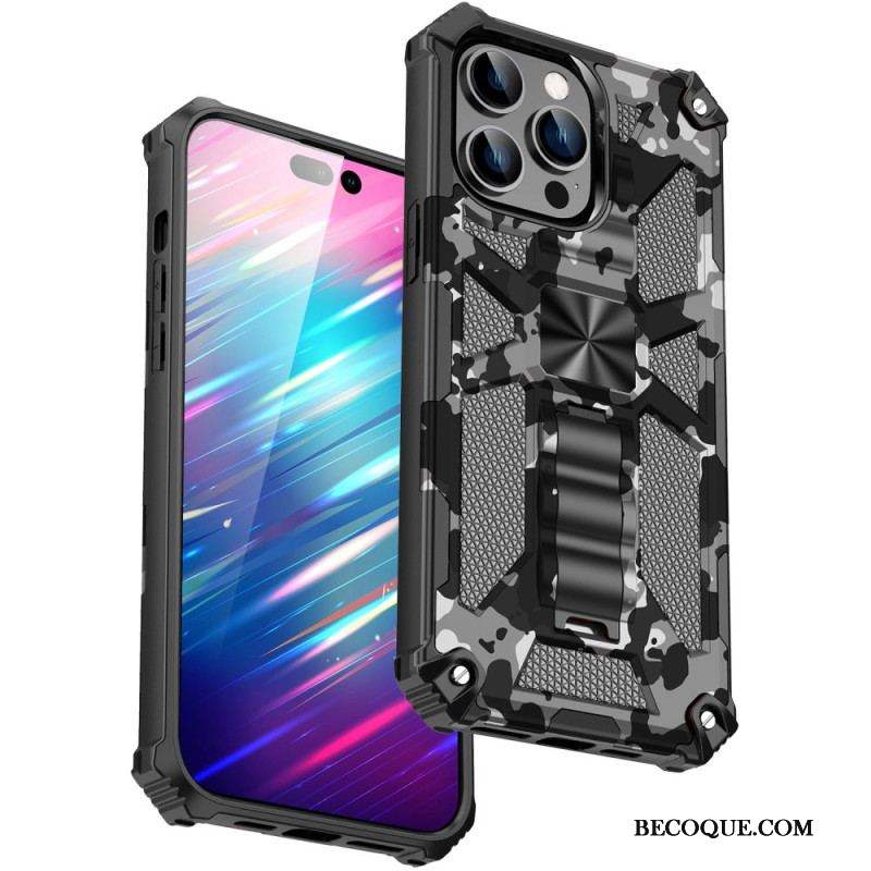 Coque iPhone 14 Pro Camouflage Support Amovible