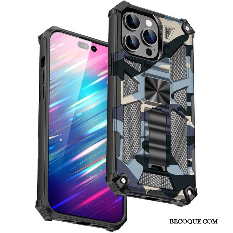 Coque iPhone 14 Pro Camouflage Support Amovible