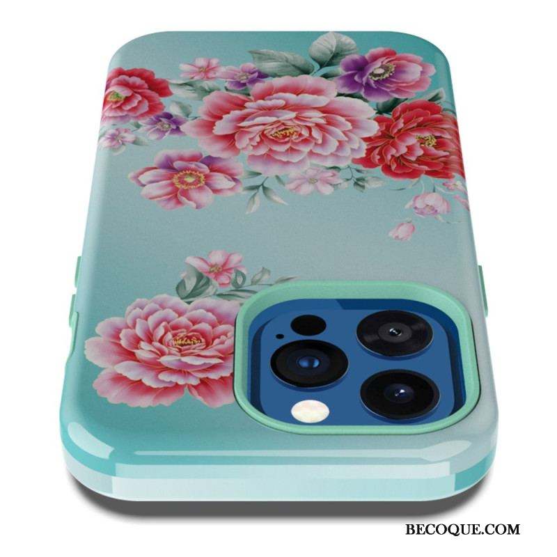 Coque iPhone 14 Pro Fleurs Vintage