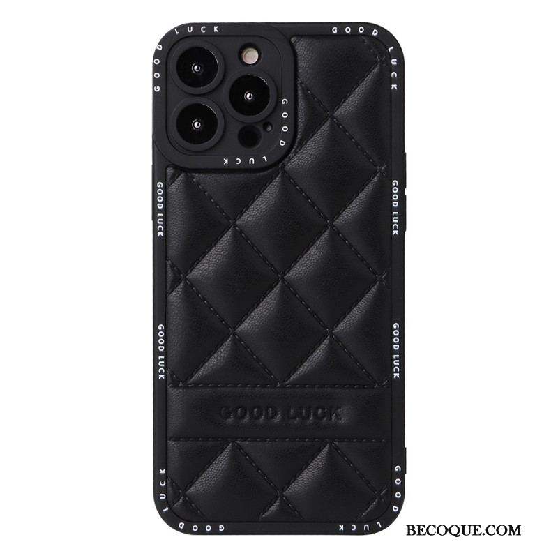 Coque iPhone 14 Pro Matelassée Good Luck