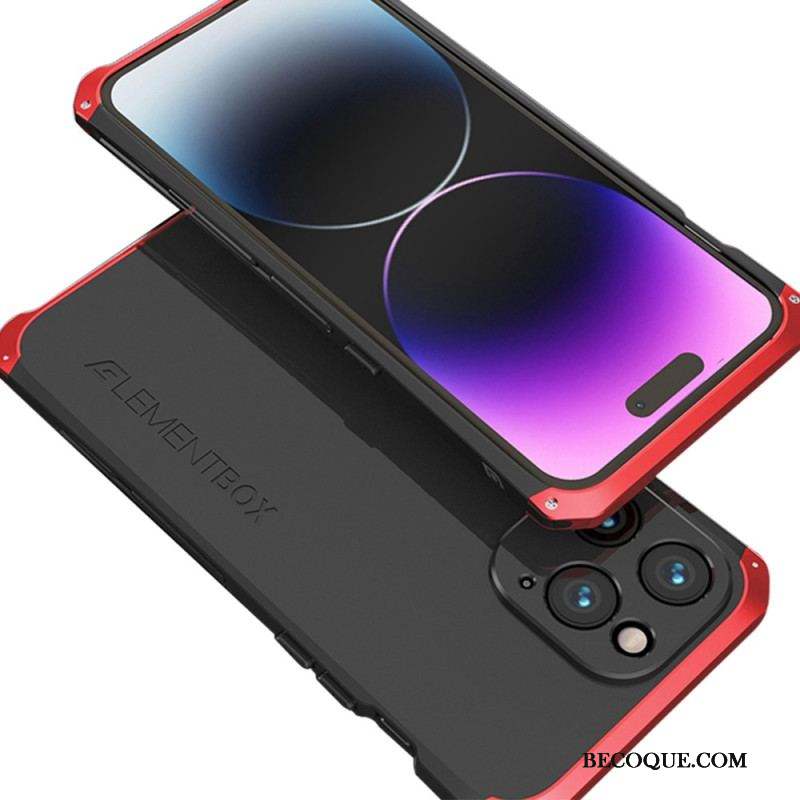 Coque iPhone 14 Pro Max Bicolore Cadre Métal