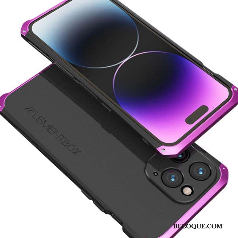 Coque iPhone 14 Pro Max Bicolore Cadre Métal