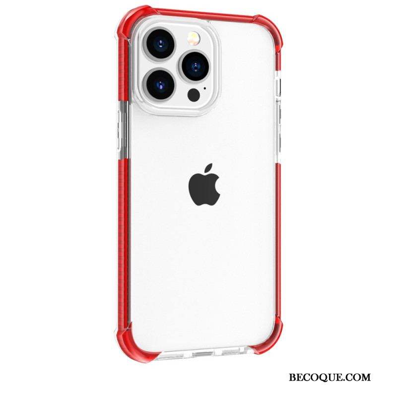 Coque iPhone 14 Pro Max Transparente Rebords Colorés