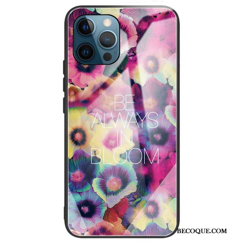 Coque iPhone 14 Pro Max Verre Trempé Fleurs