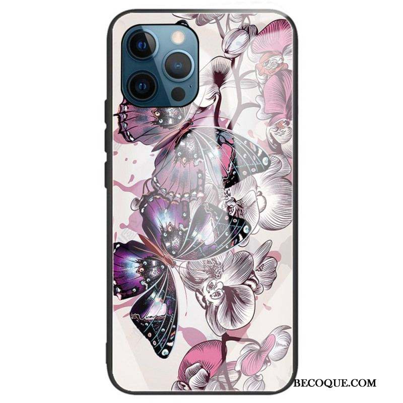 Coque iPhone 14 Pro Max Verre Trempé Papillons