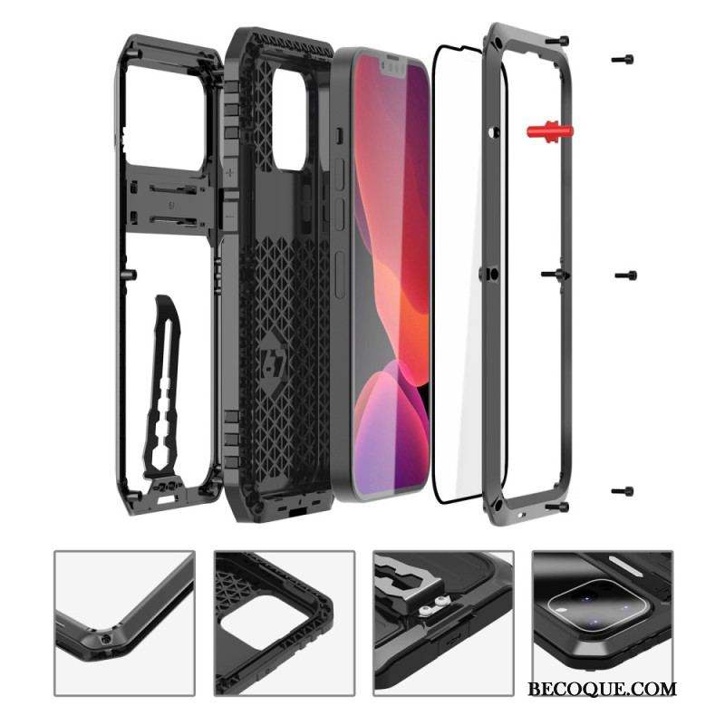 Coque iPhone 14 Pro Max Water Résistant avec Support et Lanières