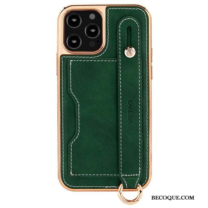 Coque iPhone 14 Pro Porte-Carte avec Sangle Support VIETAO