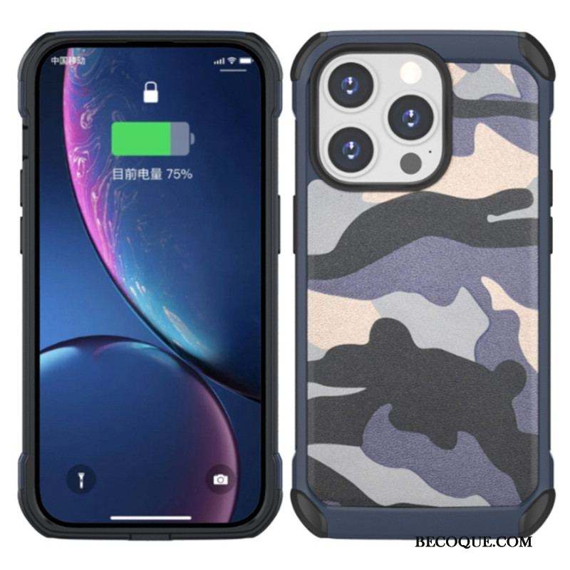 Coque iPhone 14 Pro Renforcée Camouflage