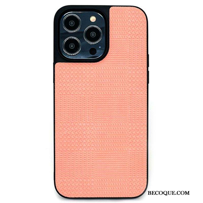 Coque iPhone 14 Pro Simili Cuir Croisé