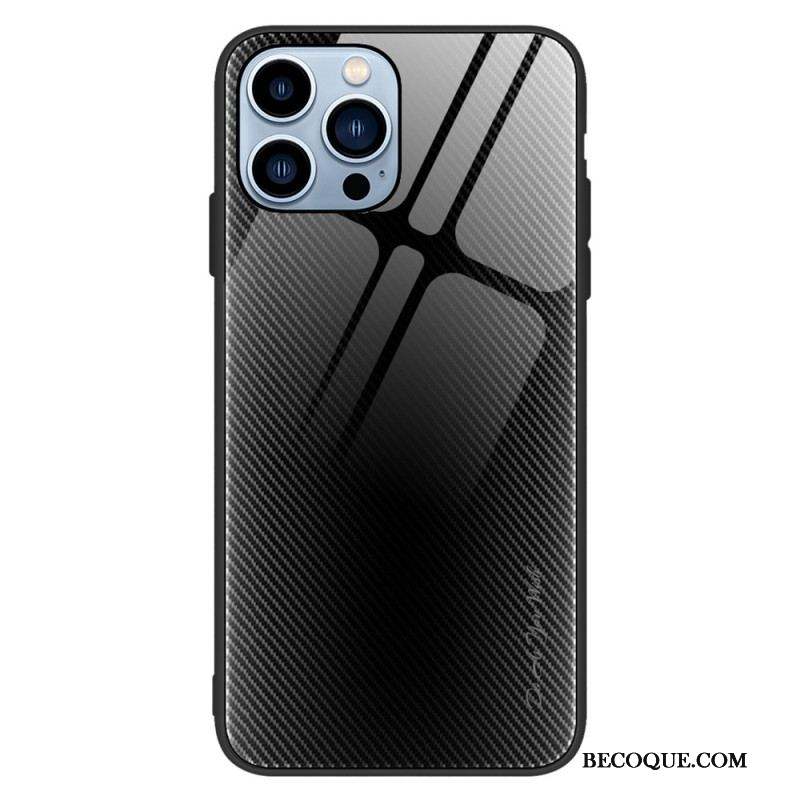 Coque iPhone 14 Pro Verre Trempé Fibre Carbone Classique