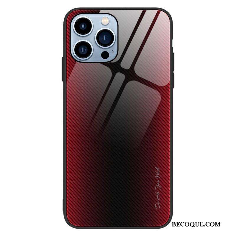 Coque iPhone 14 Pro Verre Trempé Fibre Carbone Classique