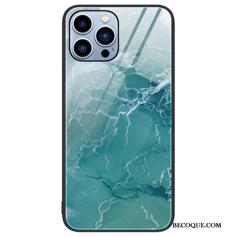 Coque iPhone 14 Pro Verre Trempé Marble Colors