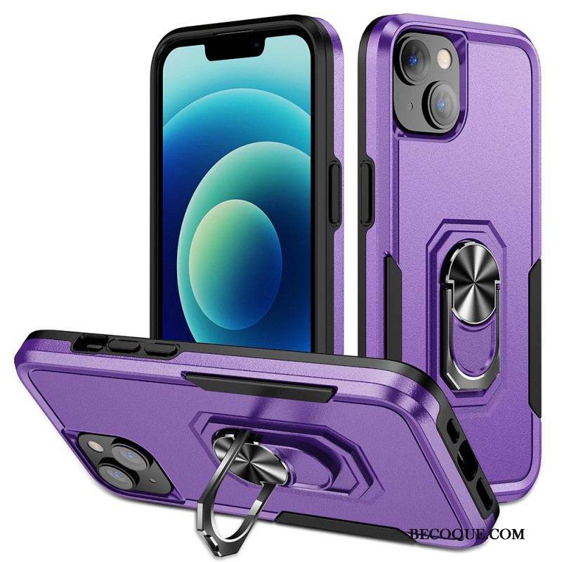 Coque iPhone 15 Anneau-Support Bicolore