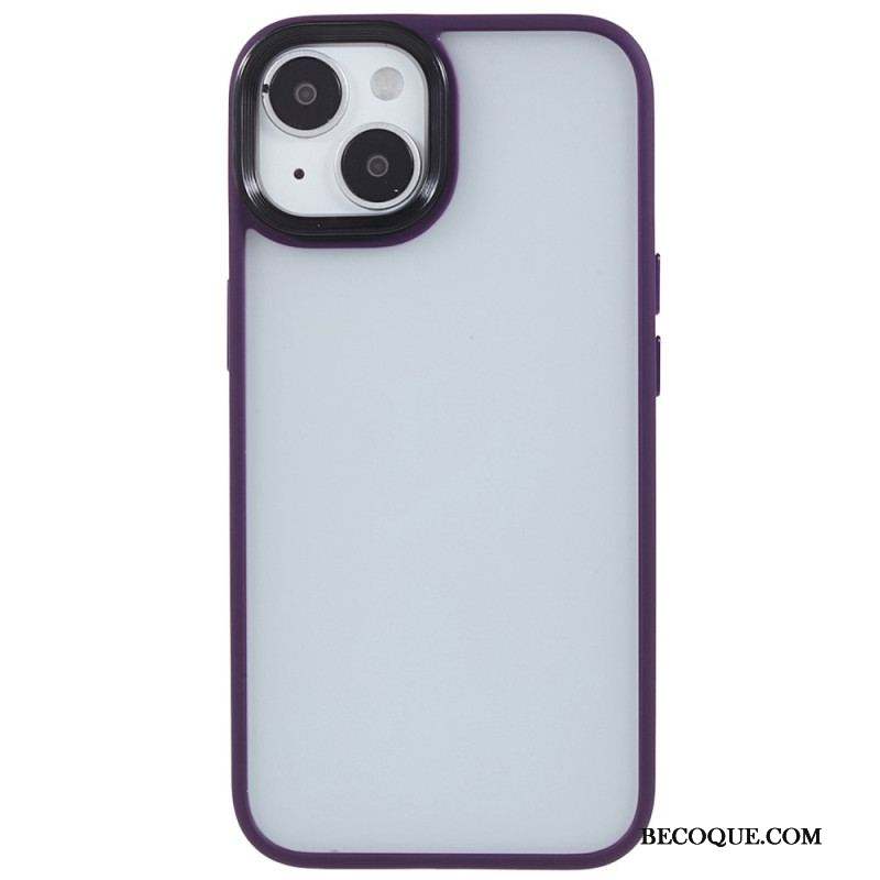 Coque iPhone 15 Plus Dos Acrylique et Rebords Silicone