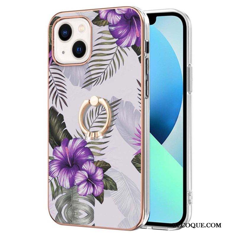 Coque iPhone 15 Plus Fleurs Anneau-Support