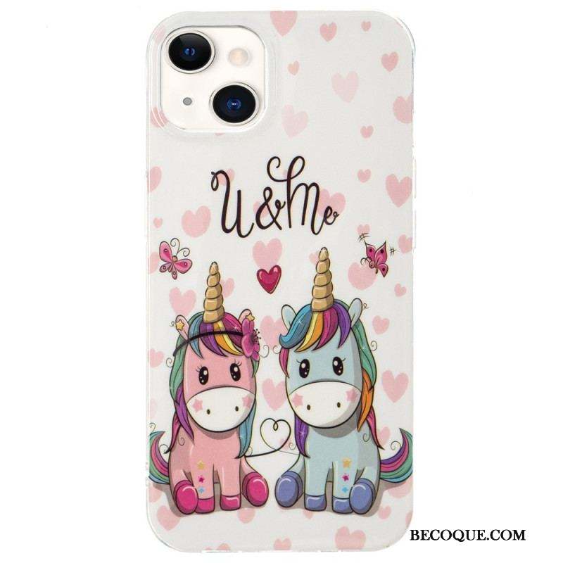 Coque iPhone 15 Plus Fluorescente Licorne