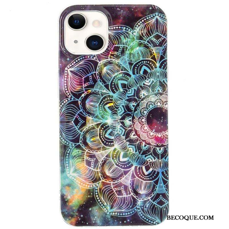 Coque iPhone 15 Plus Fluorescente Mandala