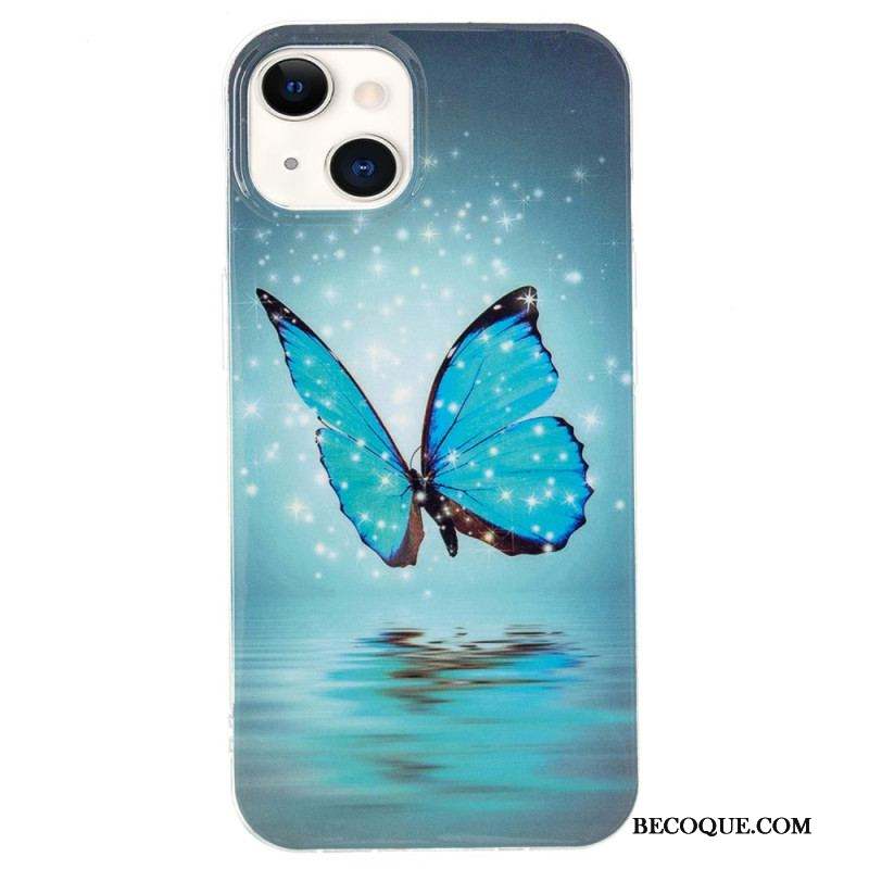 Coque iPhone 15 Plus Fluorescente Papillons